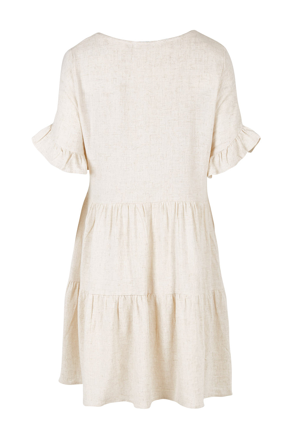 Product shot of the Gia Dress in colour Natural, from the back