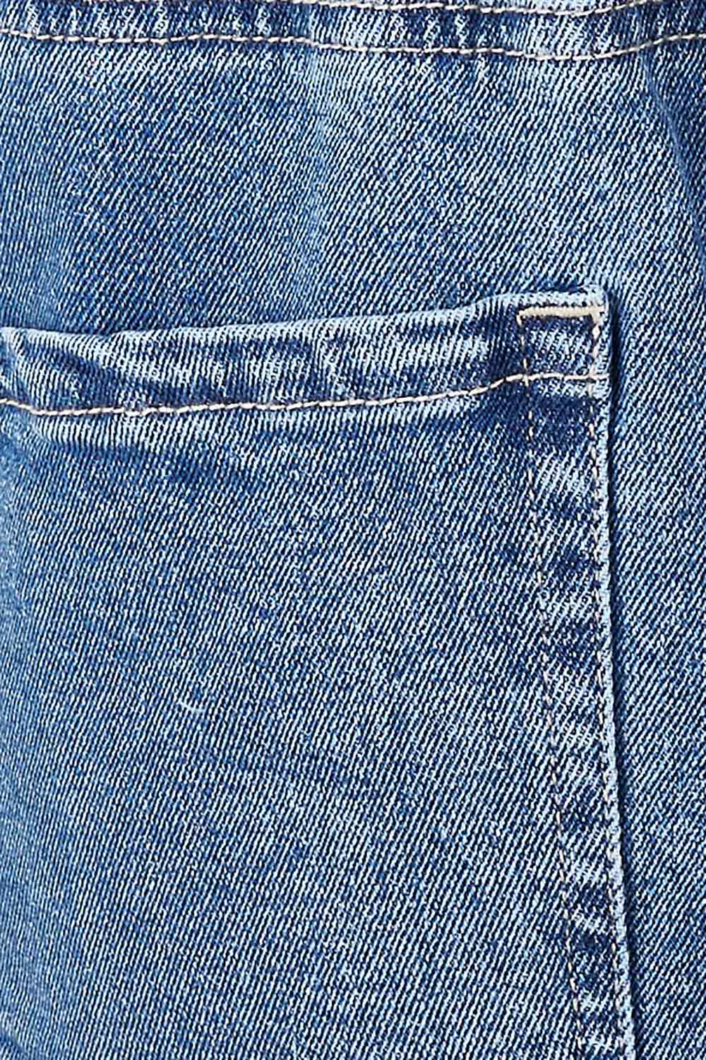 Product shot of the Simone Dungaree in colour Wornwash (Blue), detail