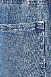 Product shot of the Simone Dungaree in colour Wornwash (Blue), detail
