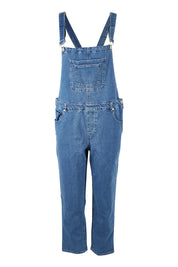Product shot of the Simone Dungaree in colour Wornwash (Blue), from the front