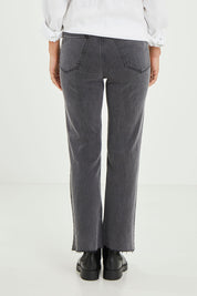 Model Katie wearing size 10 of the Layla Jean in colour Charcoal (Black), from the back