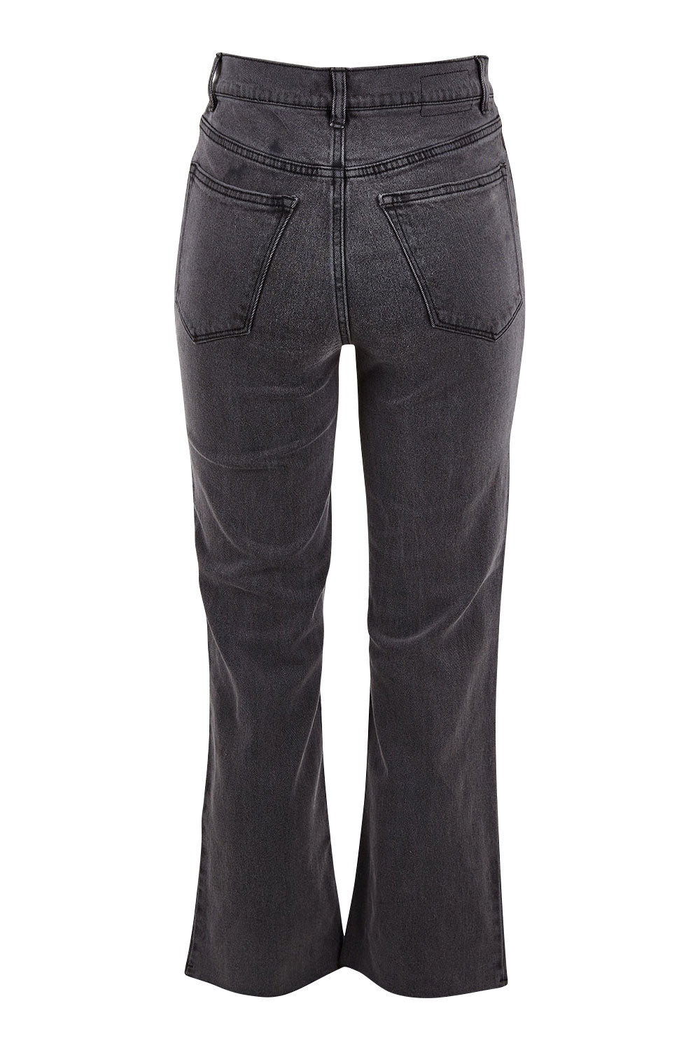 Product shot of the Layla Jean in colour Charcoal (Black), from the back