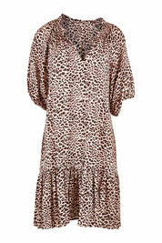 Product shot of the Camilla Dress in colour Animal (Black), from the front