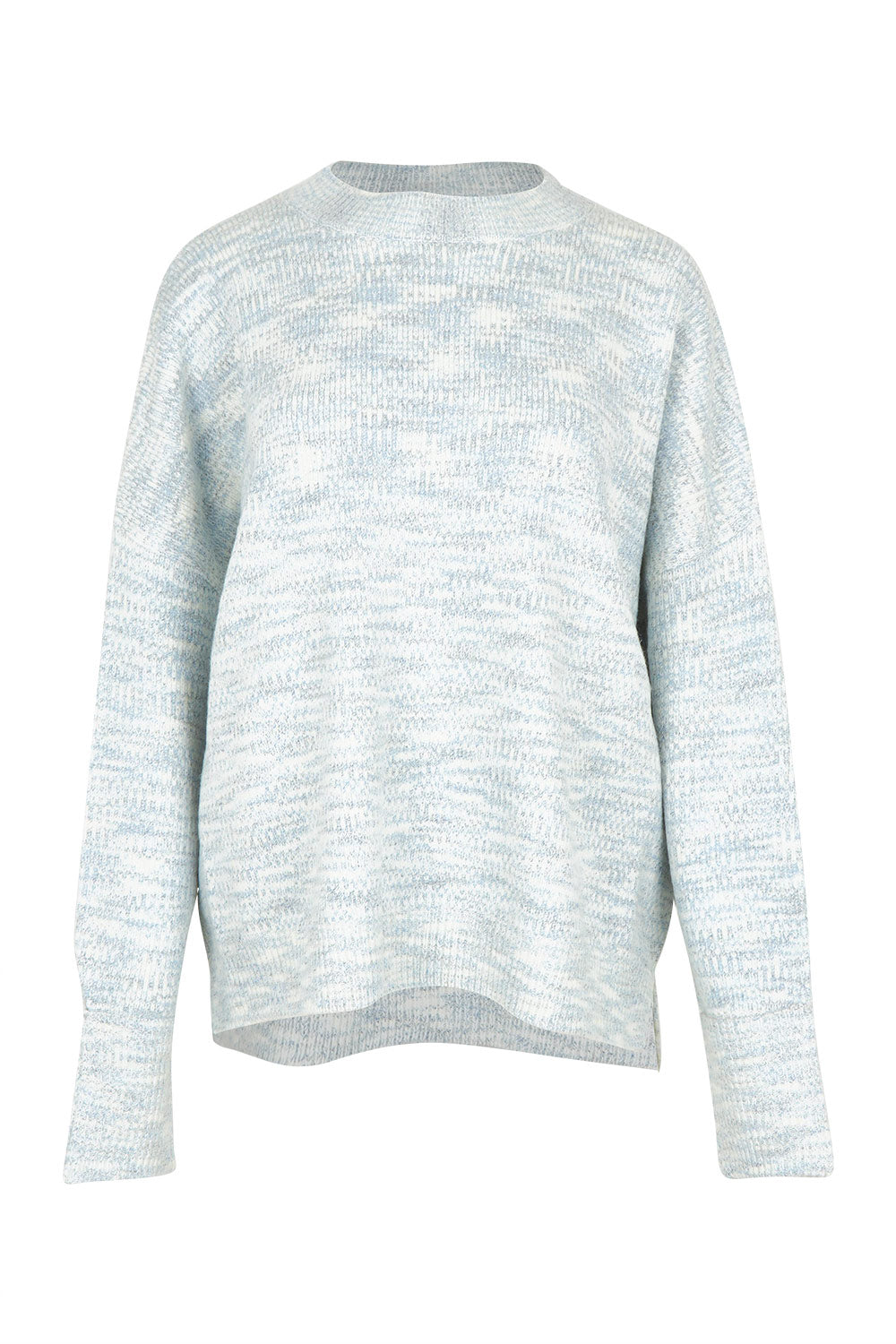 Product shot of the Kirsha Jumper in colour Bluemarle (Blue), from the front