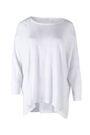 Product shot of the Shiv Dolmain Knit in colour White (White), from the front