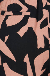 Product shot of the Joelle Wide Leg Pant in colour Abstract, detail