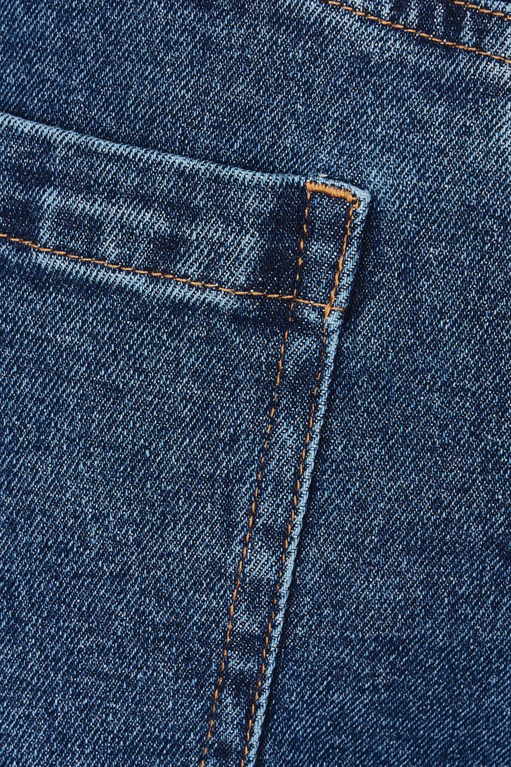 Product shot of the Marza Jean in colour 78Wash (Blue), detail
