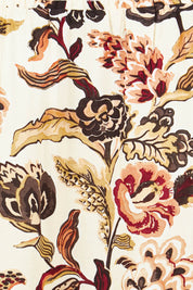 Product shot of the Dara Boho Skirt in colour Wildflower, detail