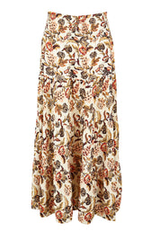 Product shot of the Dara Boho Skirt in colour Wildflower, from the front