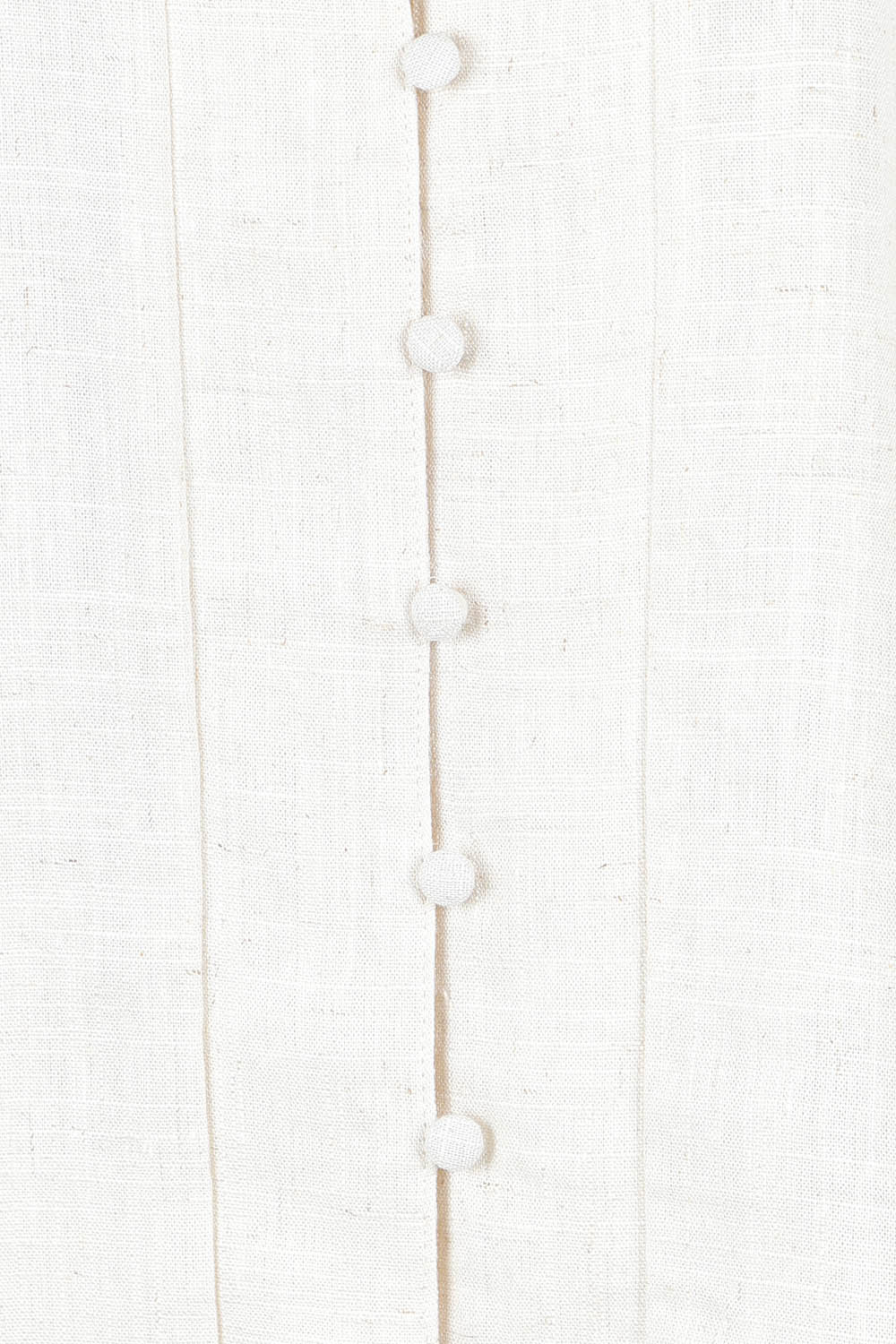 Product shot of the Harley Linen Blend Shirt in colour Oatmeal, detail