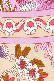 Product shot of the Chiara Dress in colour Paisley (Pink), detail