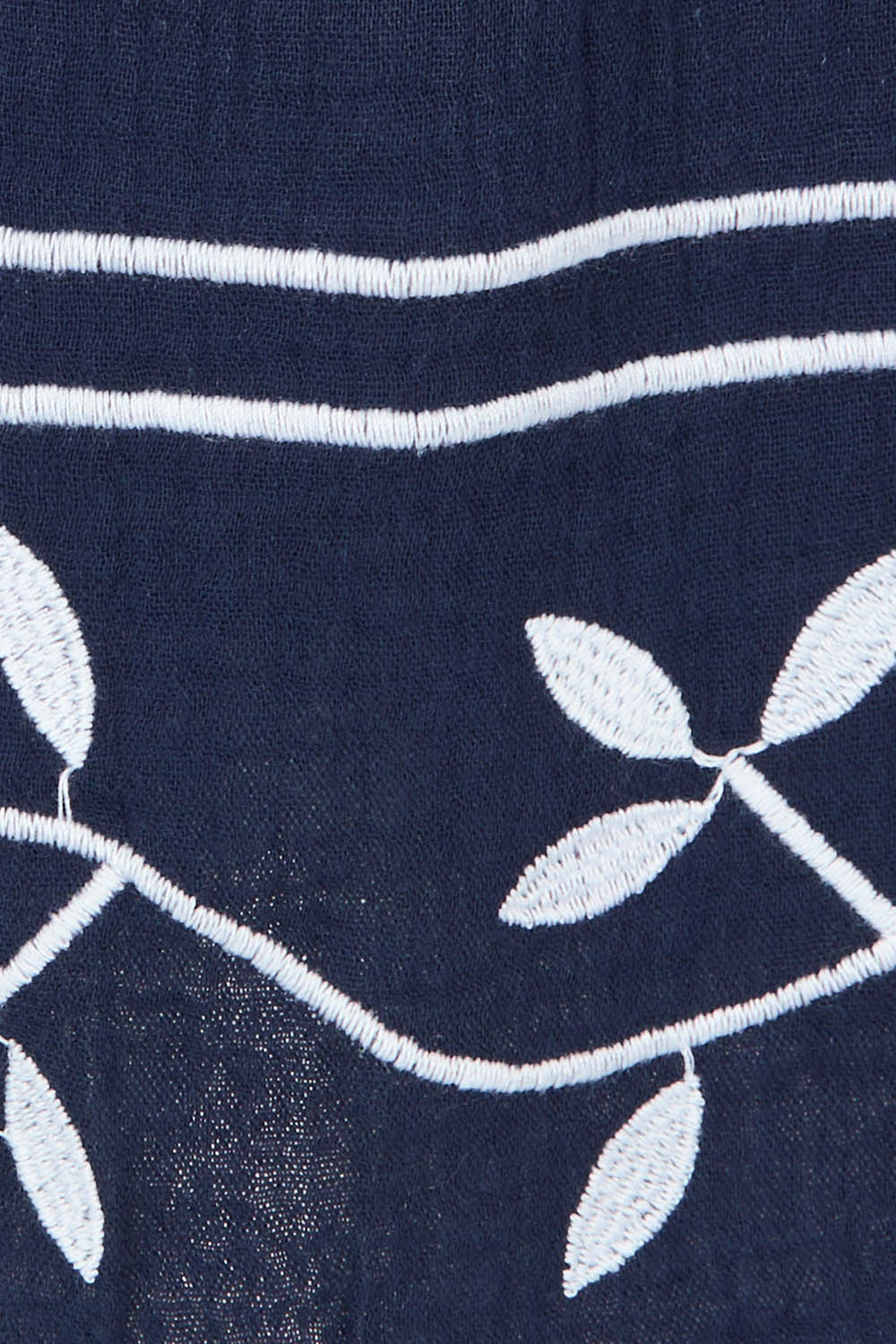 Product shot of the Jayden Cotton Short Sleeve Shirt in colour Navy (Blue), detail