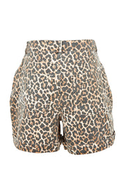 Product shot of the Wyatt Denim Shorts in colour Animal, from the back