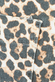 Product shot of the Wyatt Denim Shorts in colour Animal, detail