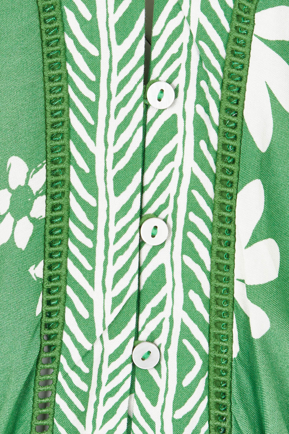 Product shot of the Lyndel Dress in colour Green (Green), detail