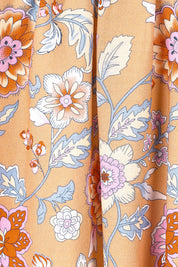 Product shot of the Margie Top in colour Paisley, detail