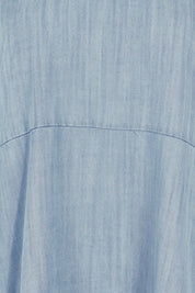 Product shot of the Rye Lyocell Dress in colour Chambray (Blue), detail