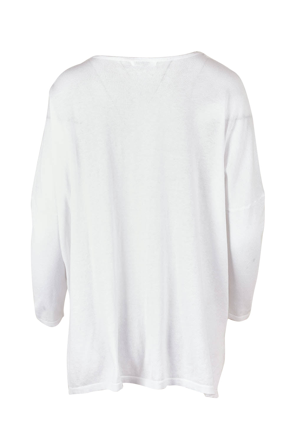 Product shot of the Khaleesi Cotton Knit Top in colour White (White), from the back