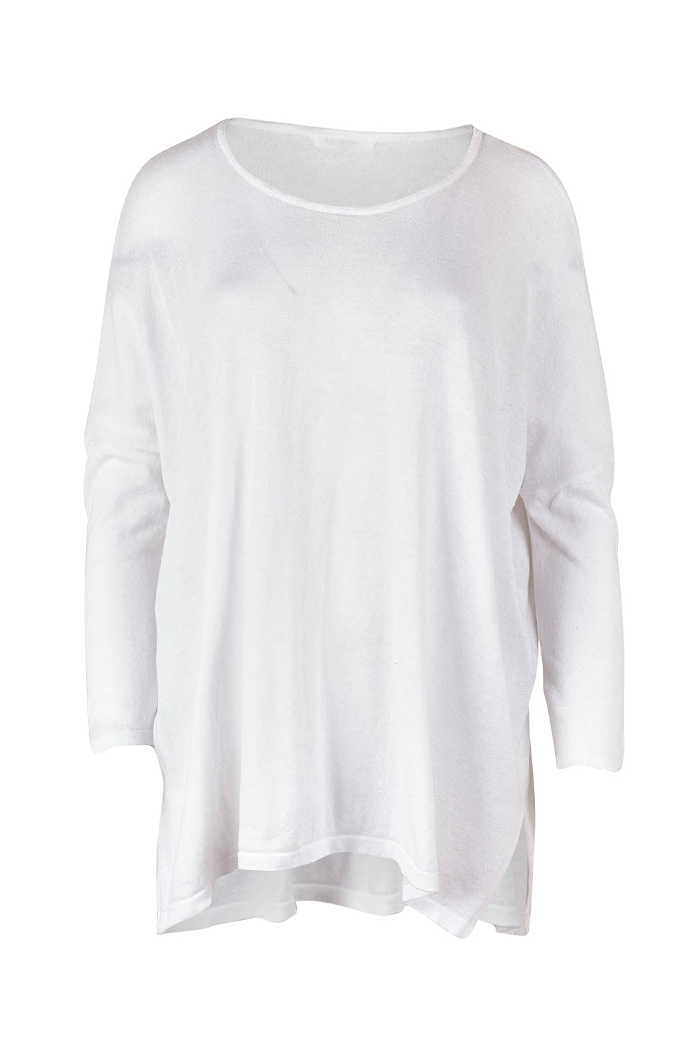 Product shot of the Khaleesi Cotton Knit Top in colour White (White), from the front