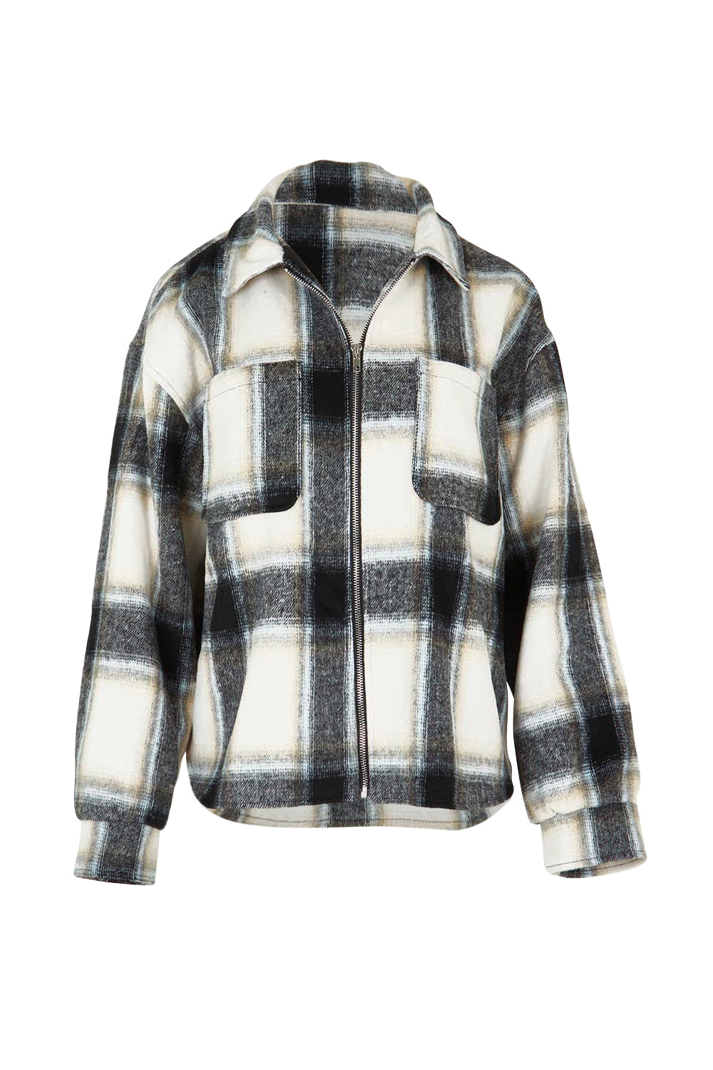 Product shot of the Zita Jacket in colour Charcoal (Grey), from the front