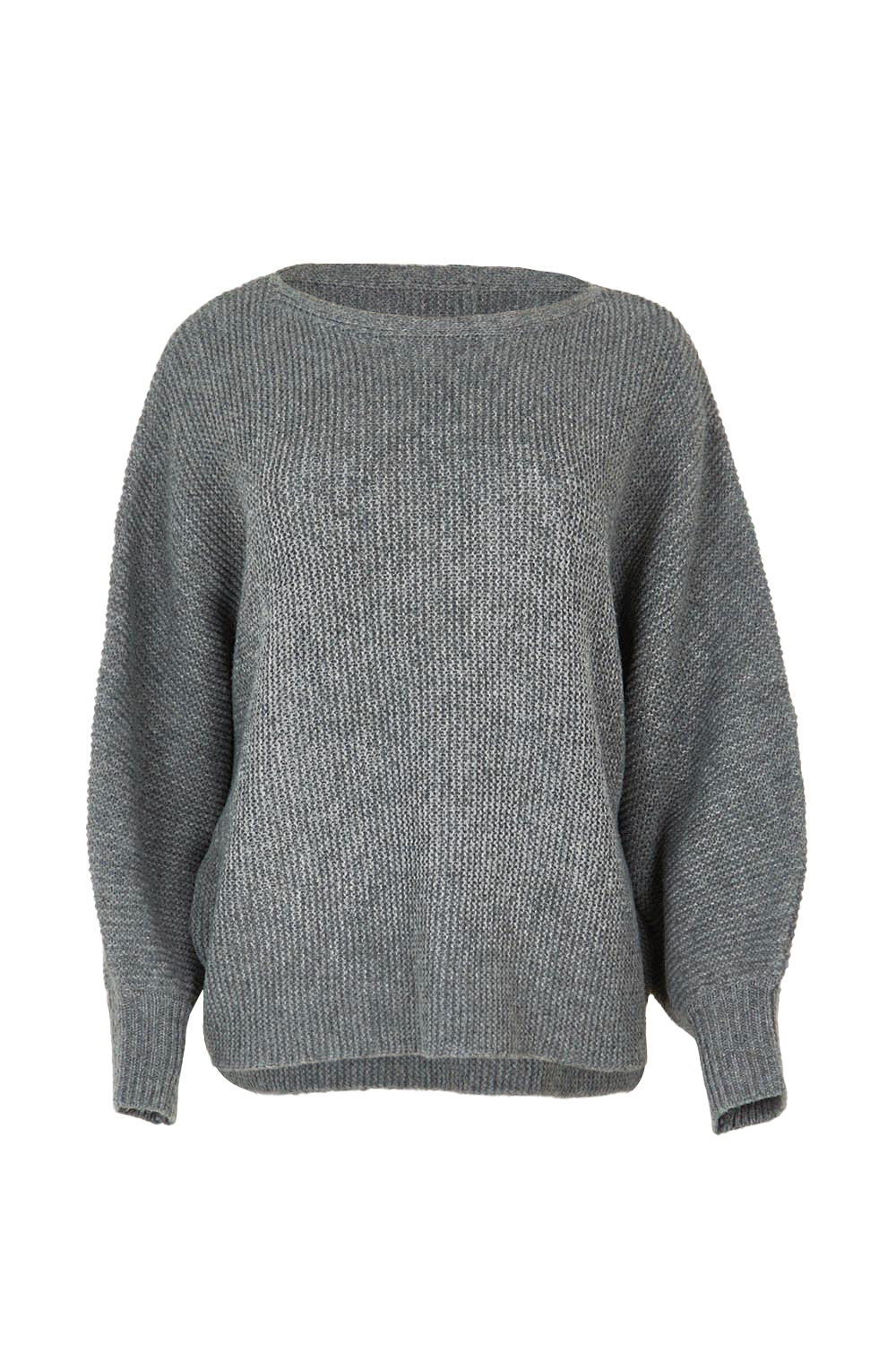 Product shot of the Concord Cotton Blend Knit in colour Greymarle (Grey), from the front