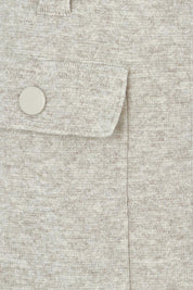 Product shot of the Baldwin Cotton Blend Knit Skirt in colour Oatmeal, detail