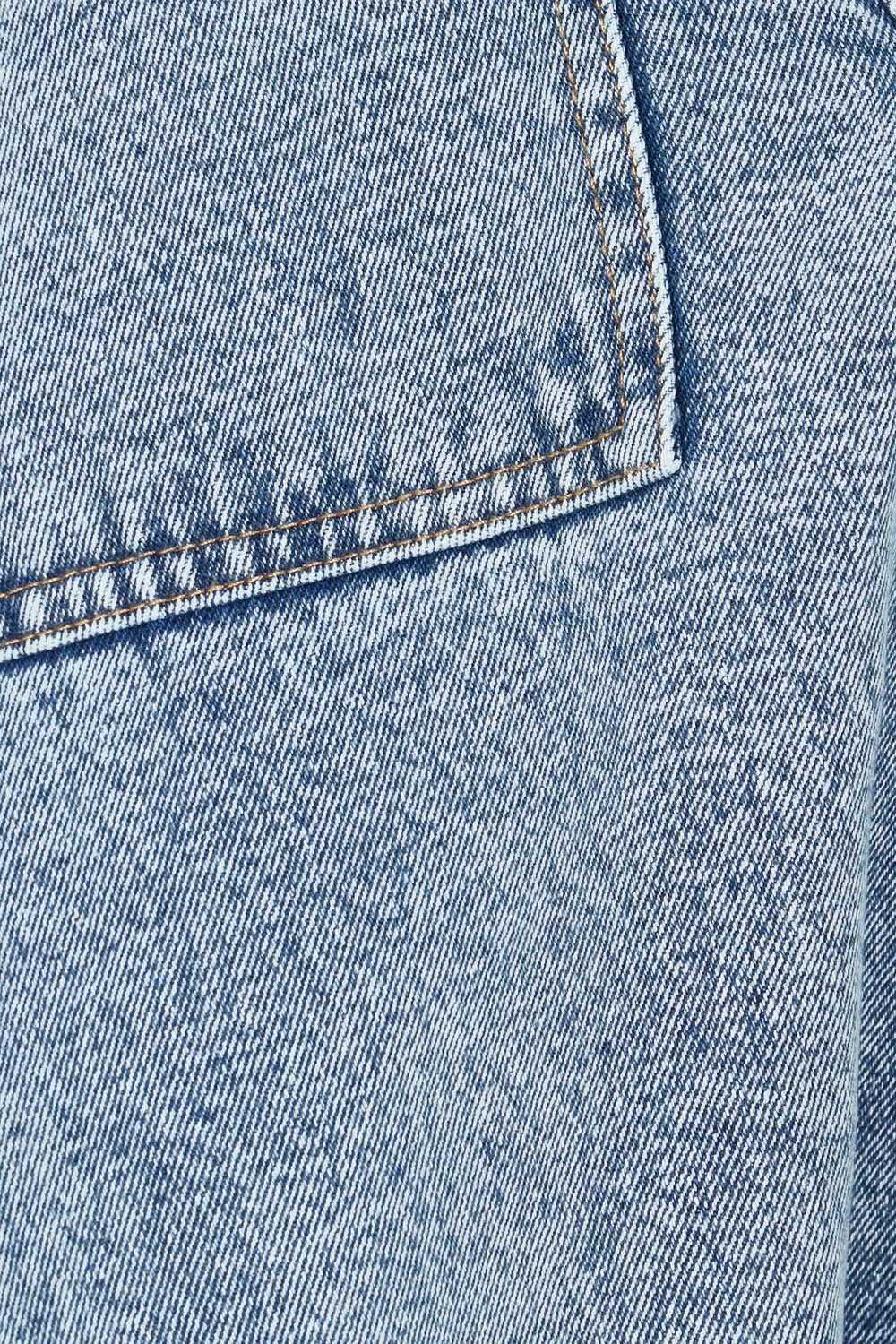 Product shot of the Jordon Top in colour Acidwash (Blue), detail