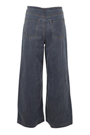 Product shot of the Ainsley Jean in colour Darkdenim (Black), from the back