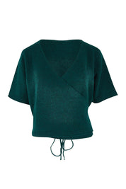 Product shot of the Casey Cardi in colour Teal (Green), from the front