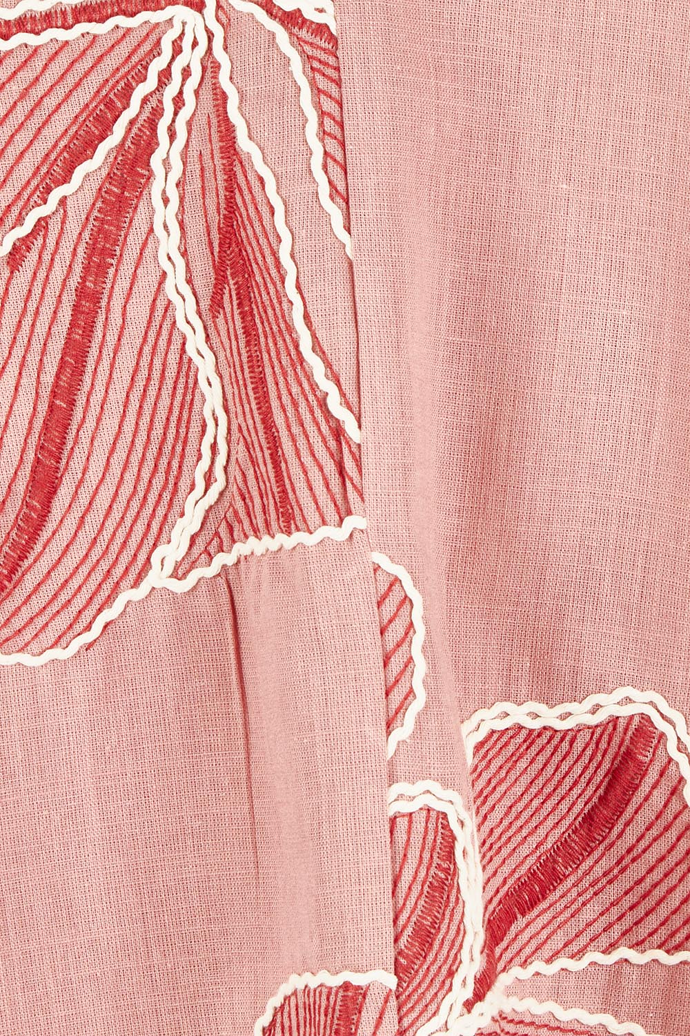 Product shot of the Finley Top in colour Pinkred (Pink), detail