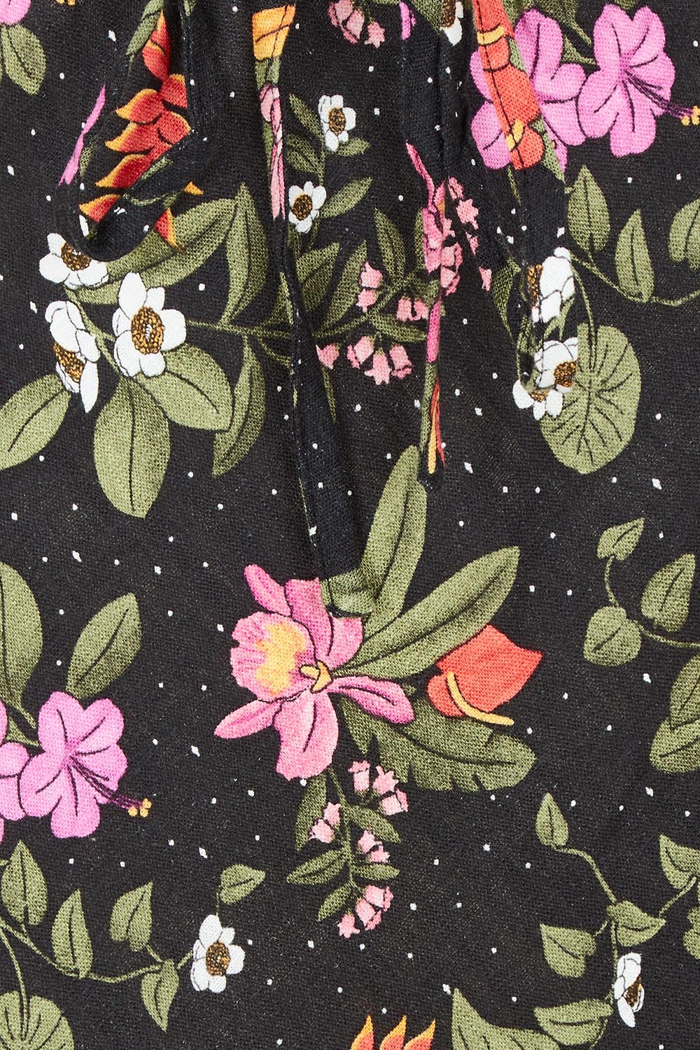 Product shot of the Beckett Bias Skirt in colour Night (Black), detail