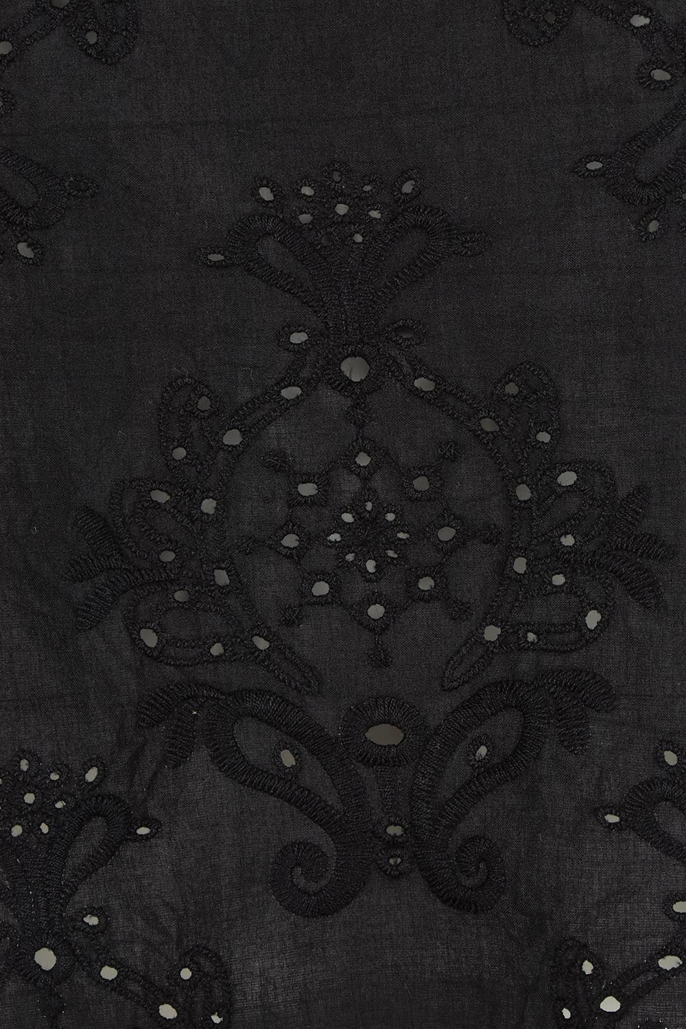 Product shot of the Ani Cotton Cami in colour Black (Black), detail