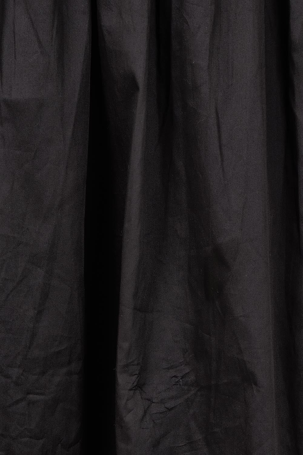 Product shot of the Delaney Cotton Maxi Dress in colour Black (Black), detail