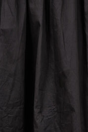 Product shot of the Delaney Cotton Maxi Dress in colour Black (Black), detail