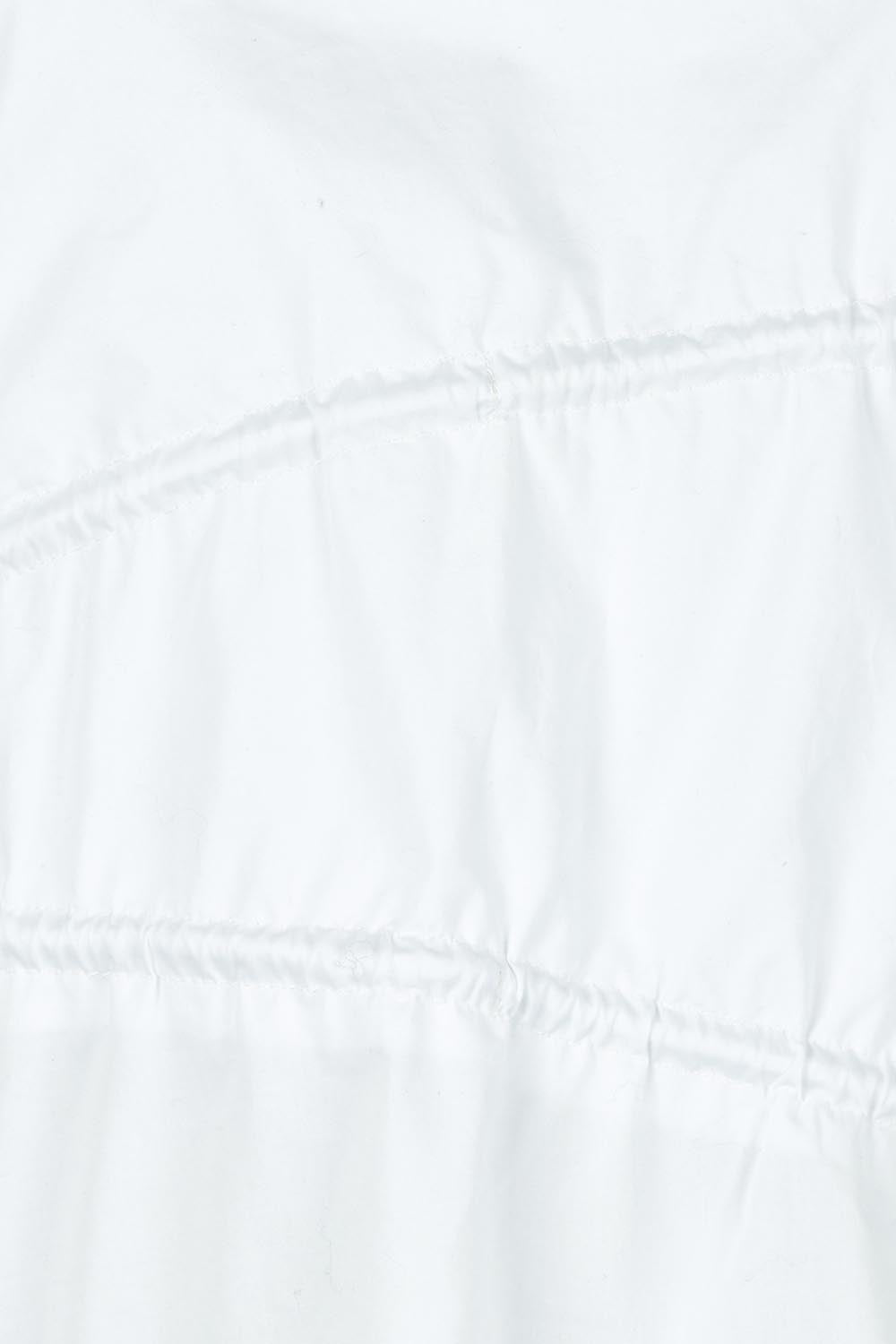 Product shot of the Elin Gathered Tie Top in colour White (White), detail
