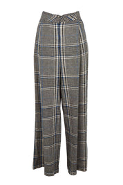 Product shot of the Blakely Pant in colour Check (Grey), from the front