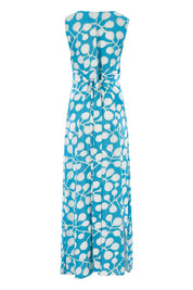 Product shot of the Fika Spring Dress in colour Grape (White), from the back