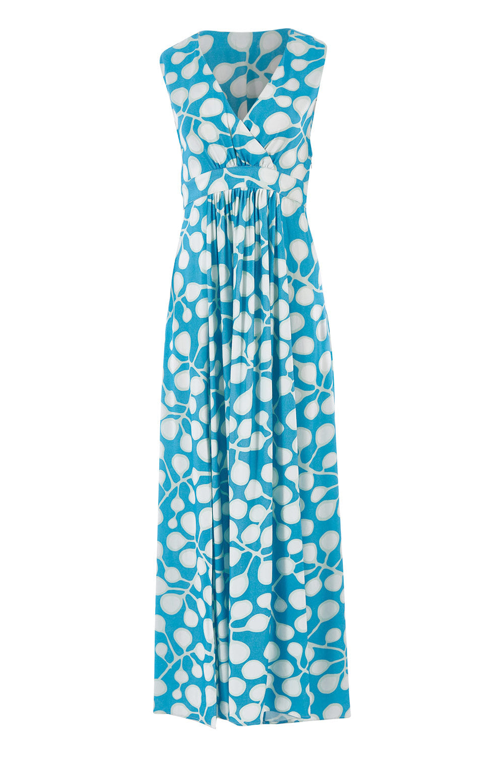 Product shot of the Fika Spring Dress in colour Grape (White), from the front