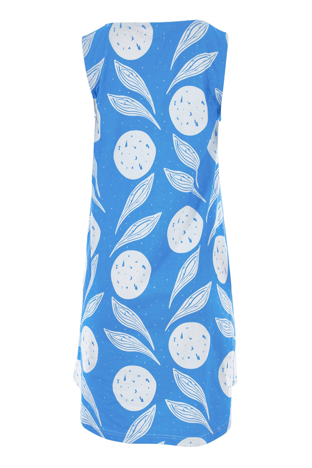 Product shot of the Sommar Tunic in colour Circflwr (White), from the back