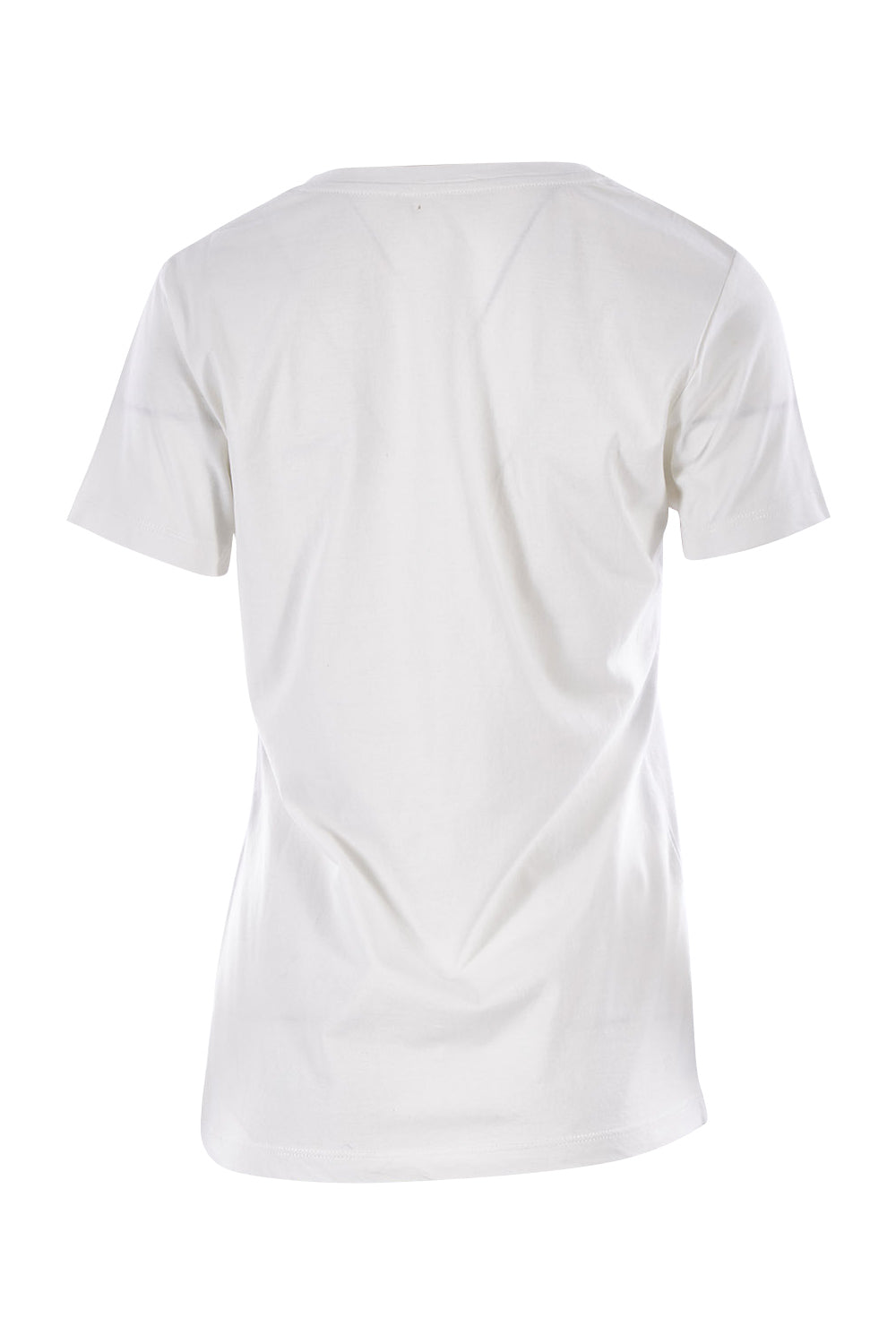 Product shot of the Mid Century Cotton Print Tee in colour White (White), from the back