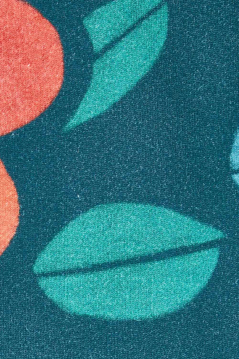 Product shot of the Stegs Dress in colour Navjuniper (Blue), detail