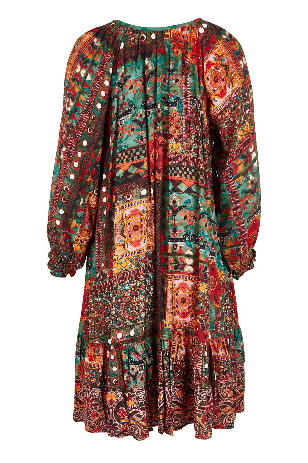 Product shot of the Sandy Creek Falls Dress in colour Heritage, from the back