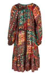 Product shot of the Sandy Creek Falls Dress in colour Heritage, from the back