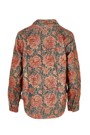 Product shot of the Adelong Falls Corduroy Jacket in colour Ornate, from the back