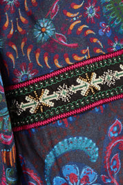 Product shot of the Finke Gorge Blouse in colour Paisley, detail