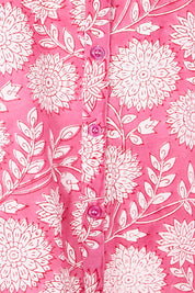 Product shot of the Wineglass Bay Cotton Dress – Pinkorange in colour Pinkorange, showing detail