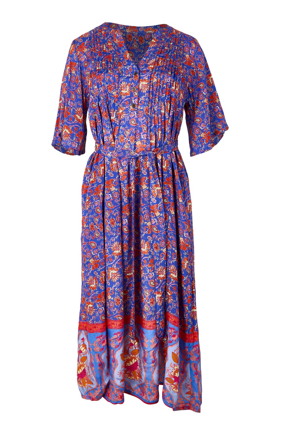 Product shot of the Turquoise Bay Dress – Rose in colour Rose, from the front