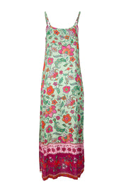 Product shot of the Queen's Beach Long Dress – Floral in colour Floral, from the back