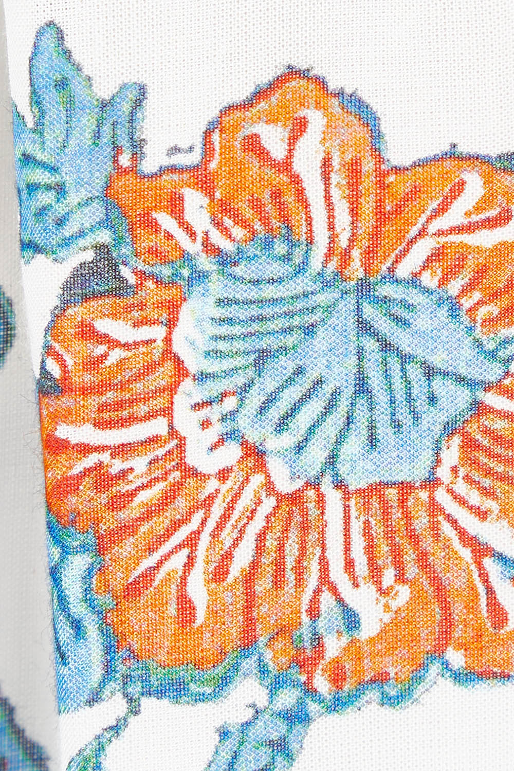 Product shot of the Cocora Beach Dress in colour Bluered (Blue), detail