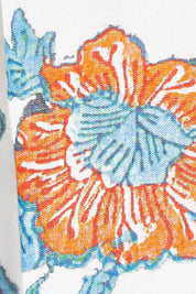 Product shot of the Cocora Beach Dress in colour Bluered (Blue), detail